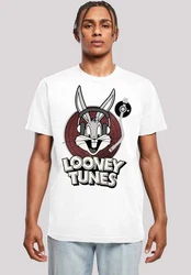 F4NT4STIC Kurzarmshirt Looney Tunes Bugs Bunny Weiß/Grau/Creme/Khaki
