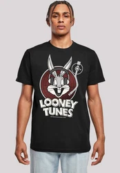 F4NT4STIC Kurzarmshirt Looney Tunes Bugs Bunny Braun/Schwarz/Rot/Silber/Dunkelrot