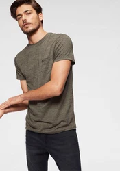Bruno Banani T-Shirt Kurzarm Slim Fit Rundhalsausschnitt Khaki/Dunkelgrün/Grau/Braun