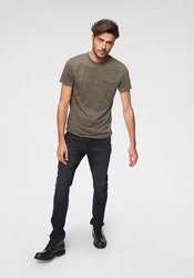 Bruno Banani T-Shirt Kurzarm Slim Fit Rundhalsausschnitt Khaki/Dunkelgrün/Grau/Braun