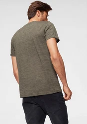 Bruno Banani T-Shirt Kurzarm Slim Fit Rundhalsausschnitt Khaki/Dunkelgrün/Grau/Braun