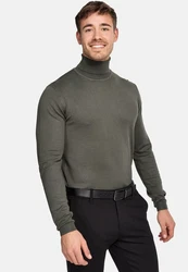 Jeff Strickpullover Malcolm Dunkelgrün/Khaki