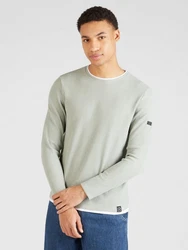 Key Largo Rundhalspullover Sweatshirt STEFANO grau/wei
