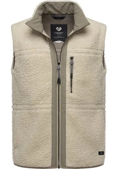 Ragwear Plüschweste Noory Vest Herren Beige/Braun/Khaki Ragwear Plüschweste Noory Vest Herren Beige/Braun/Khaki