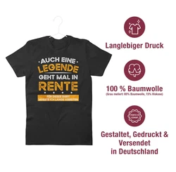 Shirtracer T-Shirt Auch eine Legende geht mal in Rente Rentner Rente Schwarz/Orange/Braun/Gelb