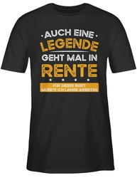 Shirtracer T-Shirt Auch eine Legende geht mal in Rente Rentner Rente Schwarz/Orange/Braun/Gelb