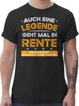 Shirtracer T-Shirt Auch eine Legende geht mal in Rente Rentner Rente Schwarz/Orange/Braun/Gelb