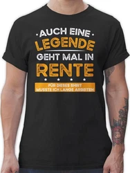 Shirtracer T-Shirt Auch eine Legende geht mal in Rente Rentner Rente Schwarz/Orange/Braun/Gelb