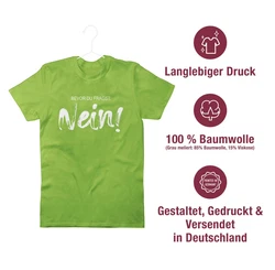Shirtracer T-Shirt Bevor du fragst NEIN Statement Grün