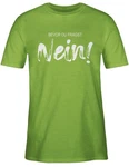 Shirtracer T-Shirt Bevor du fragst NEIN Statement Grün