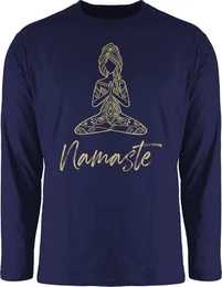 Rundhalsshirt Namaste Motiv Yoga Geschenk I Meditation I Mandala Yoga