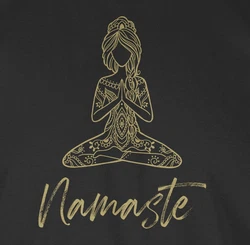 Shirtracer Rundhalsshirt Namaste Yoga Meditation Mandala Yoga Dunkelgrau/Grün/Beige/Schwarz/Braun/Grau/Dunkelgrün