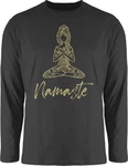 Shirtracer Rundhalsshirt Namaste Yoga Meditation Mandala Yoga Dunkelgrau/Grün/Beige/Schwarz/Braun/Grau/Dunkelgrün