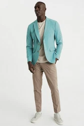 WE Fashion Jackenblazer Hellblau/Blau/Türkis/Grün