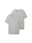 TOM TAILOR Denim T-Shirt im Doppelpack Grau/Hellgrau