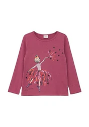 s.Oliver Langarmhemd T-Shirt Rosa/Lila/Braun