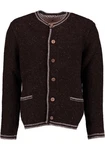 OS-Trachten Strickjacke Fudei Dunkelrot/Bordeaux/Braun/Dunkelbraun