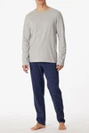 Schiesser Pyjama Casual Nightwear Herren Schlafanzug Grau