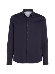 Langarmhemd SLIM FIT STRETCH POPLIN mit Kentkragen
