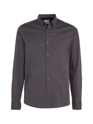 Calvin Klein Hemd Dunkelgrau/Grau/Braun