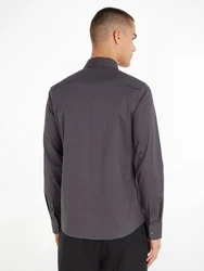 Calvin Klein Hemd Dunkelgrau/Grau/Braun