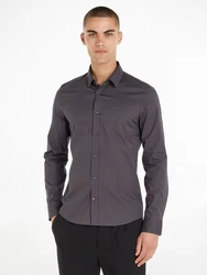 Calvin Klein Hemd Dunkelgrau/Grau/Braun