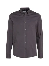 Calvin Klein Hemd Dunkelgrau/Grau/Braun