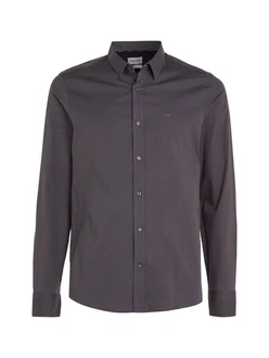 Calvin Klein Hemd Dunkelgrau/Grau/Braun