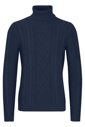 11 Project Rollkragenpullover PRJamelio Dunkelblau/Hellblau/Blau