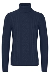 11 Project Rollkragenpullover PRJamelio Dunkelblau/Hellblau/Blau