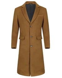Allthemen Mantel Herren klassisches Design Braun/Khaki/Beige