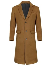 Allthemen Mantel Herren klassisches Design Braun/Khaki/Beige