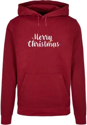 Merchcode Kapuzensweatshirt Ladies Merry Christmas Lights Box Tee Dunkelrot/Rosa/Bordeaux/Rot