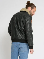 MUSTANG Lederjacke Karlstad Dunkelgrau/Creme/Schwarz/Dunkelgrün/Grau/Khaki/Blau
