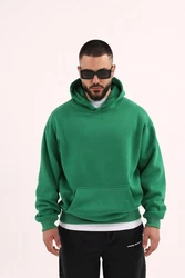 COFI Casuals Basic Oversized Hoodie Premium Kapuzenpullover Unisex Grün/Dunkelgrün