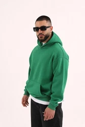 COFI Casuals Basic Oversized Hoodie Premium Kapuzenpullover Unisex Grün/Dunkelgrün