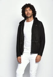 Maze Lederjacke Baton Schwarz