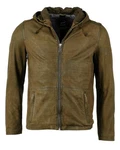 Maze Lederjacke Baton Dunkelgrün/Khaki/Grün/Beige