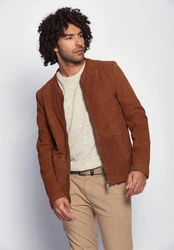 Maze Lederjacke Dobson Braun/Orange/Rot/Dunkelrot