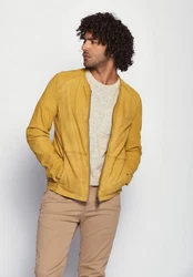 Maze Lederjacke Dobson Braun/Gelb/Beige
