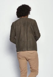 Maze Lederjacke Dobson Khaki/Dunkelgrün