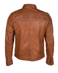 JCC Bikerjacke EL101 Braun/Orange