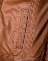JCC Bikerjacke EL101 Braun/Orange