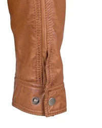 JCC Bikerjacke EL101 Braun/Orange