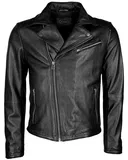 Bikerjacken aus Leder mit Stoffelementen image