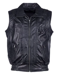 JCC Lederweste BigVest2 Schwarz/Blau