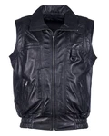 JCC Lederweste BigVest2 Schwarz/Blau