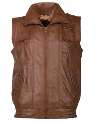 JCC Lederweste BigVest2 Braun/Dunkelbraun