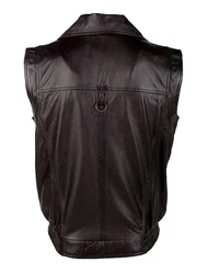 JCC Lederweste BigVest2 Dunkelbraun/Schwarz/Dunkelrot
