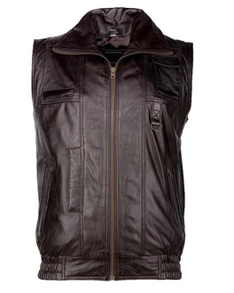 JCC Lederweste BigVest2 Dunkelbraun/Schwarz/Dunkelrot JCC Lederweste BigVest2 Dunkelbraun/Schwarz/Dunkelrot